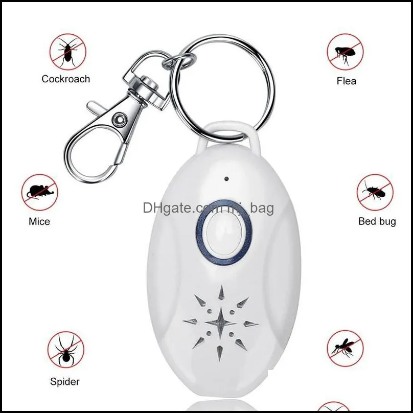 electronic ultrasonic mosquito repellent outdoor portable pest repeller pest flea tick killer inset repeller with keychain