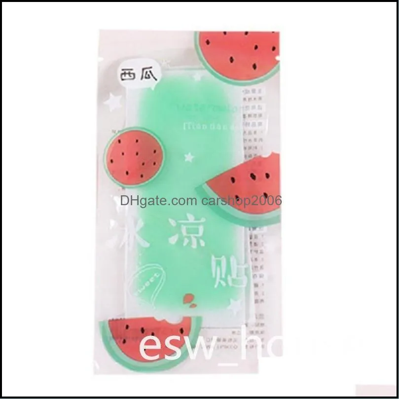 summer party fruity ice gel cold paste cooling sheets physical heat cooling sticker fever reduction stickers