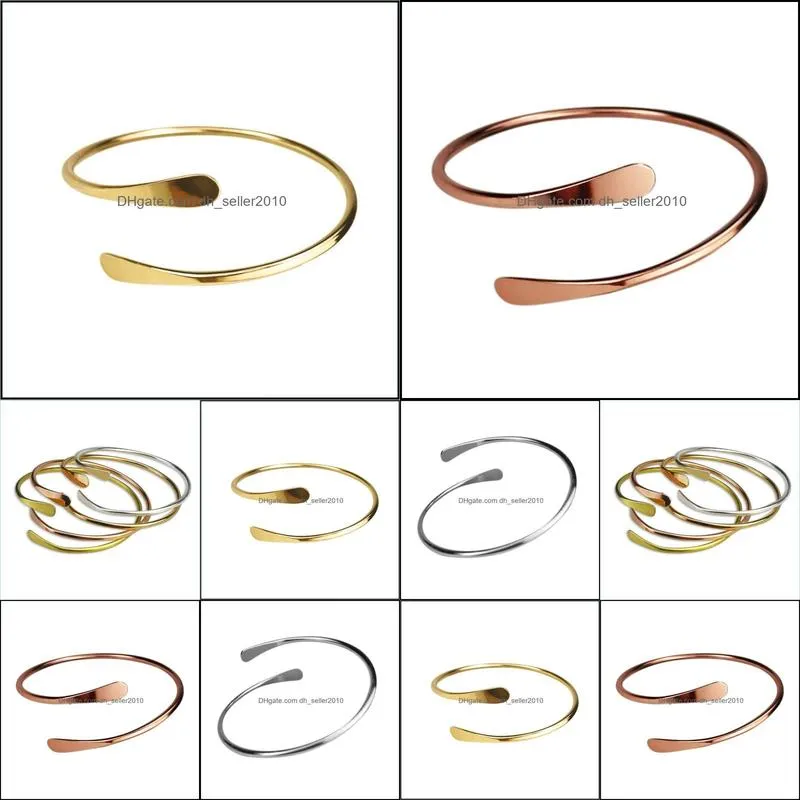 bangle mylongingcharm 10pcs/lot blank brass stacking bangles smooth oval bracelet open cuff f1671