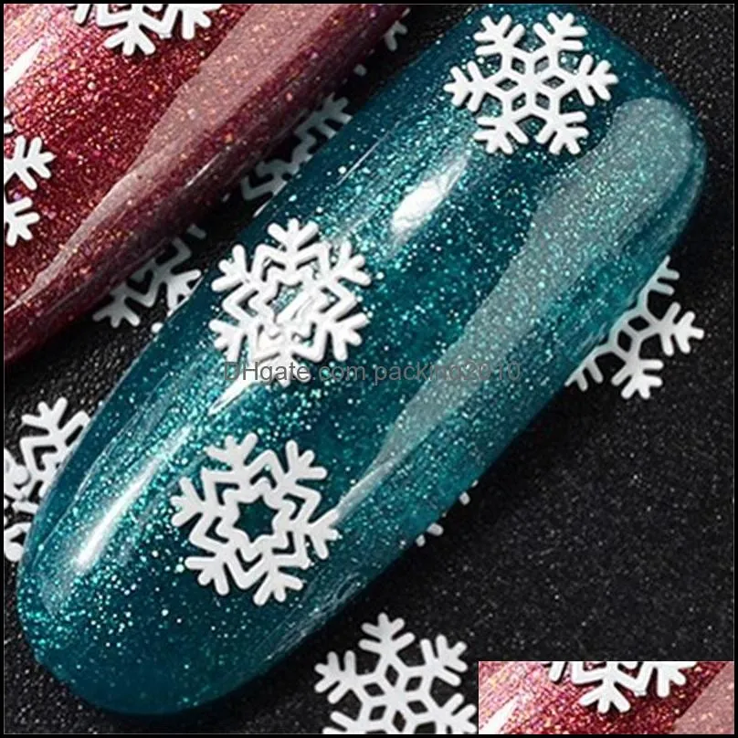 snowflake nail decals multi designs nails art stickers christmas decorations sequins ultrathin personality woman supplies fashion 2 8mz