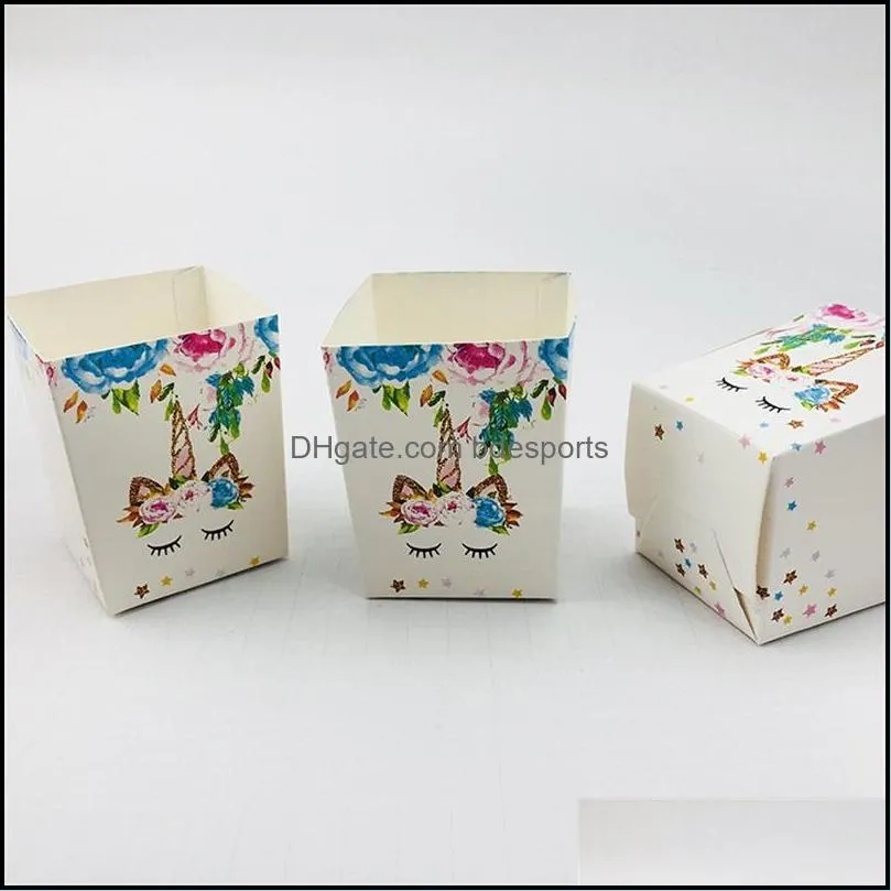 candy box cartoon printing colorful popcorn boxes white festival wrap small snacks paper case