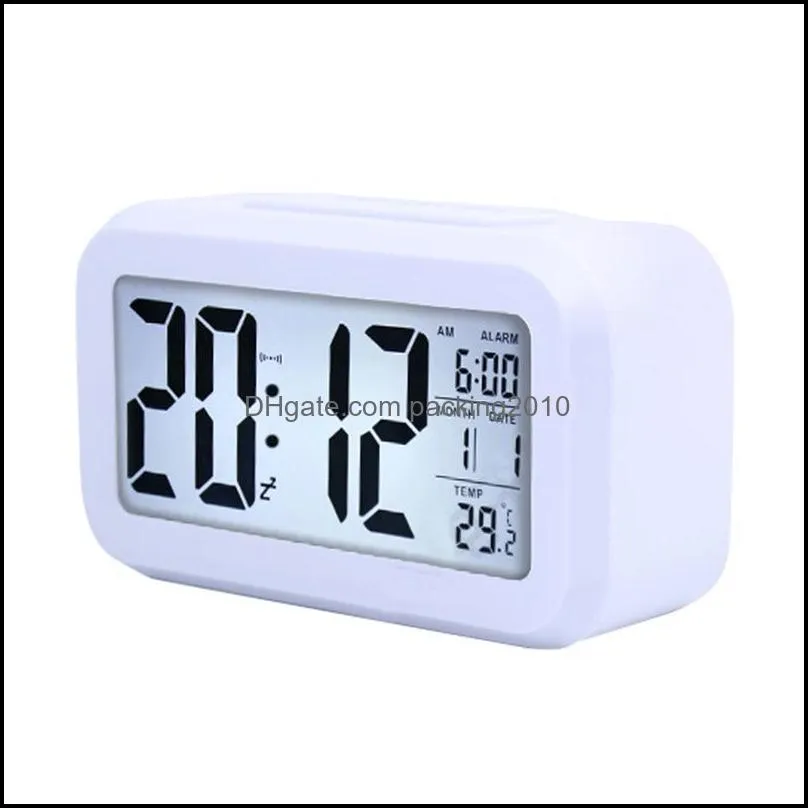 upgraded version of multifunction smart clock with large screen display photosensitive temperature version luminous alarm clock 316