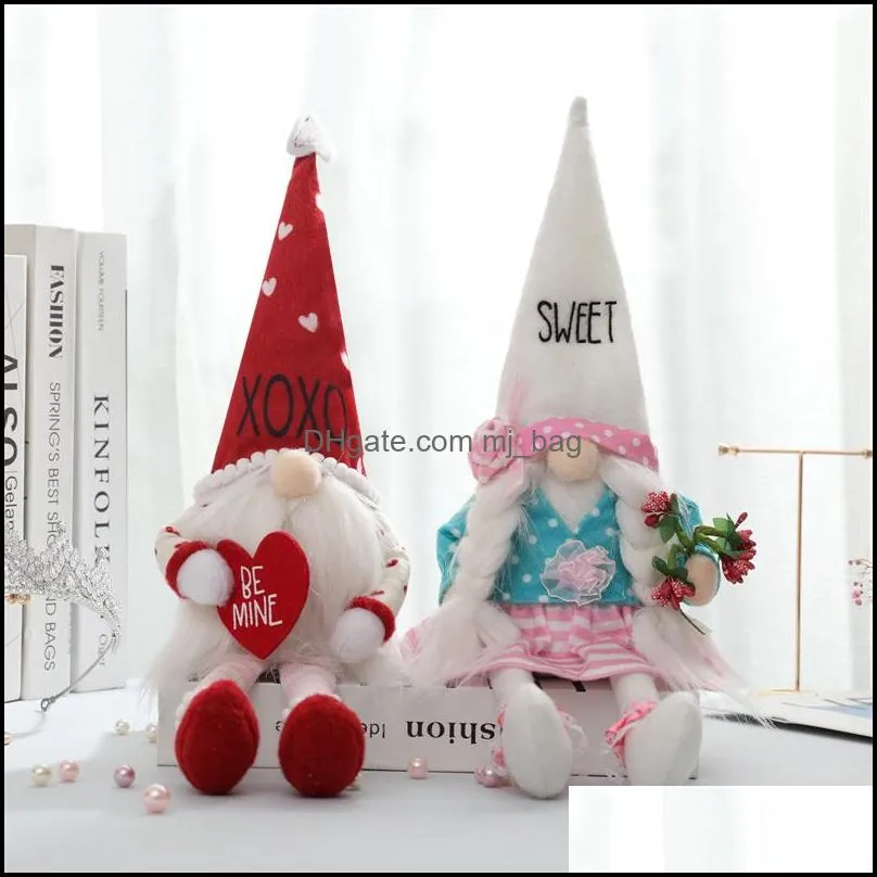 valentines party gnomes plush decorations handmade swedish tomte for home office shop tabletop decor