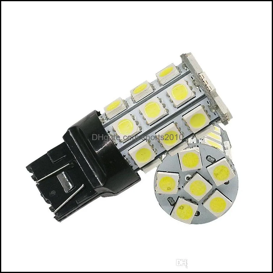 2pcs/lot w21/5w 7443 7440 t20 27smd 5050 super bright led bulb car bulbs source turn singal rear brake backup parking stop light