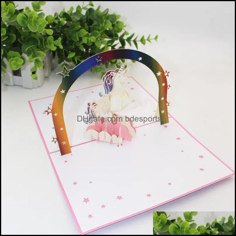 3d greeting card origami child birthday congratulation cards creative exquisite blessing new pattern popular