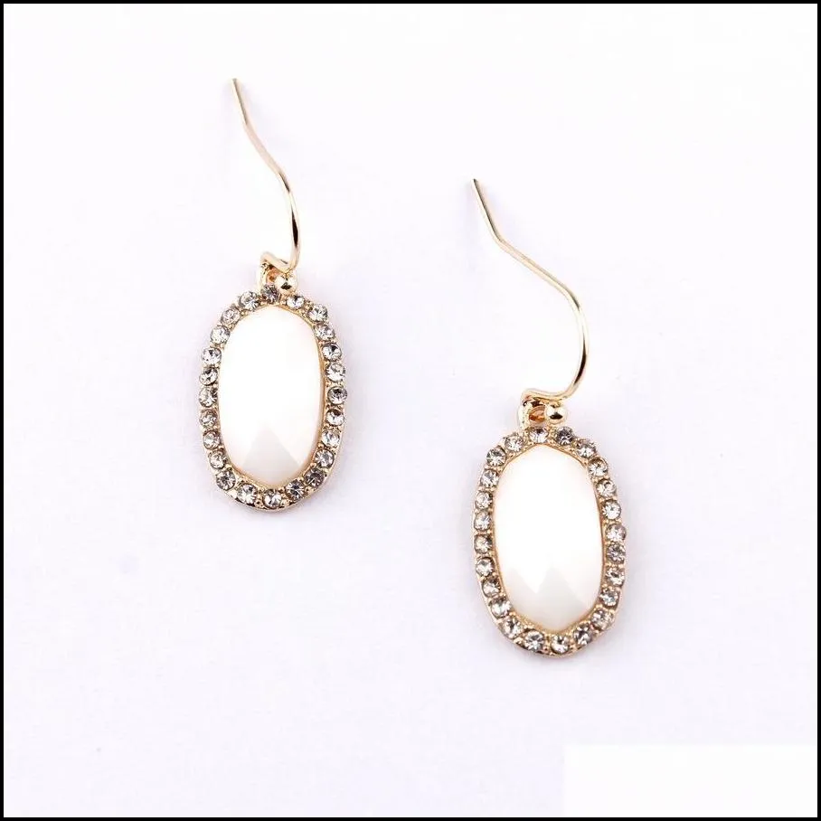 designer faceted acrylic oval charms earrings for women small resin dangle earring boutique jewelry christmas gifts