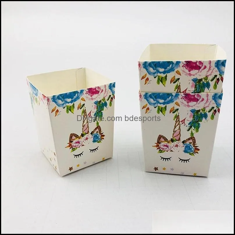 candy box cartoon printing colorful popcorn boxes white festival wrap small snacks paper case