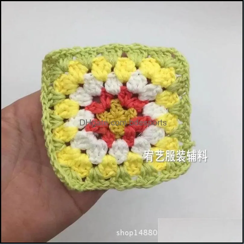 50pcs/lot handmade original 7 5cm trade hand crochet doilies pad handmade cup mat photo props placemat decorative mat 1919 v2