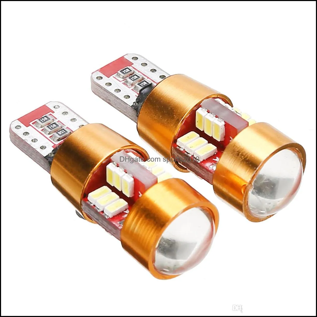 10 piece automobiles led t10 canbus w5w auto bulb clearance lights led voiture 12v 27 smd lightemitting 3014 tail light