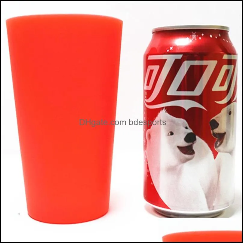 food grade silicone water cup outdoor foldable waters bottles multi colors anti slip beer cups new arrival 8hya l1