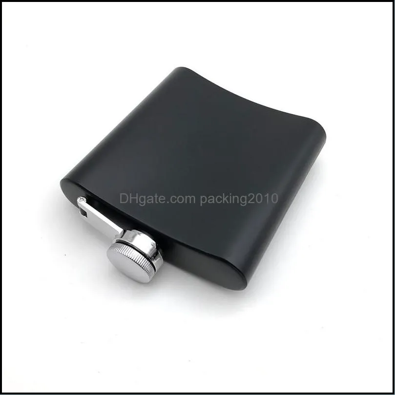 mixed colored 6oz painted stainless steel hip flask with screw cap customized logo accept 104 v2