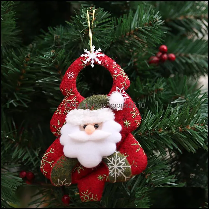 christmas tree decoration pendant santa claus snowman elk doll hanging ornaments xmas tree window hanging decoration