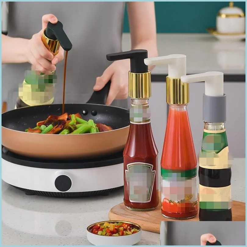 food grade jam bottle pump oyster sauce dispensers ketchup vinegar bottle stopper dispenser kitchen accessory