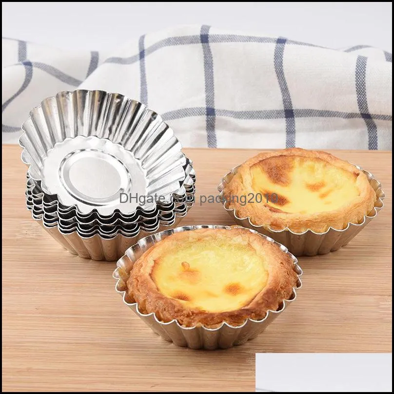 egg tart mold 7cm diameter tinplate cake muffin fruit egg tart mold nonstick pie pan bakeware