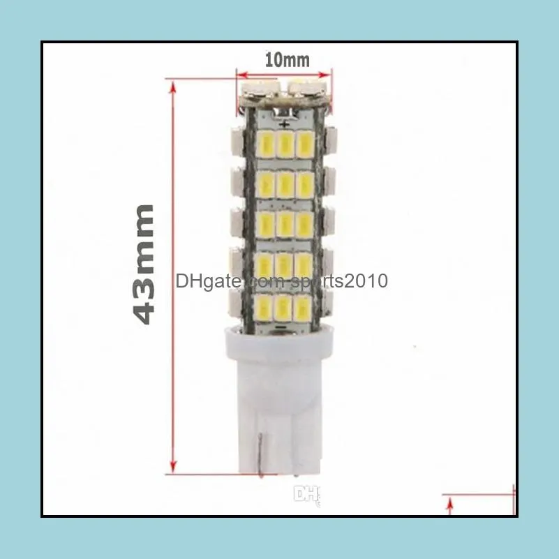 20x t10 68led bulb 1206 68 smd led car t10 68smd 1206/3020 w5w 194 927 161 side wedge light lamp for license plate lights