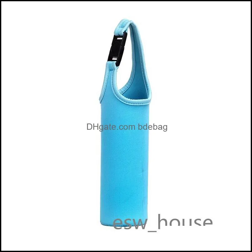 portable neoprene water bottle sleeve with carrying handle s size sport water bottles cup carrier pouch