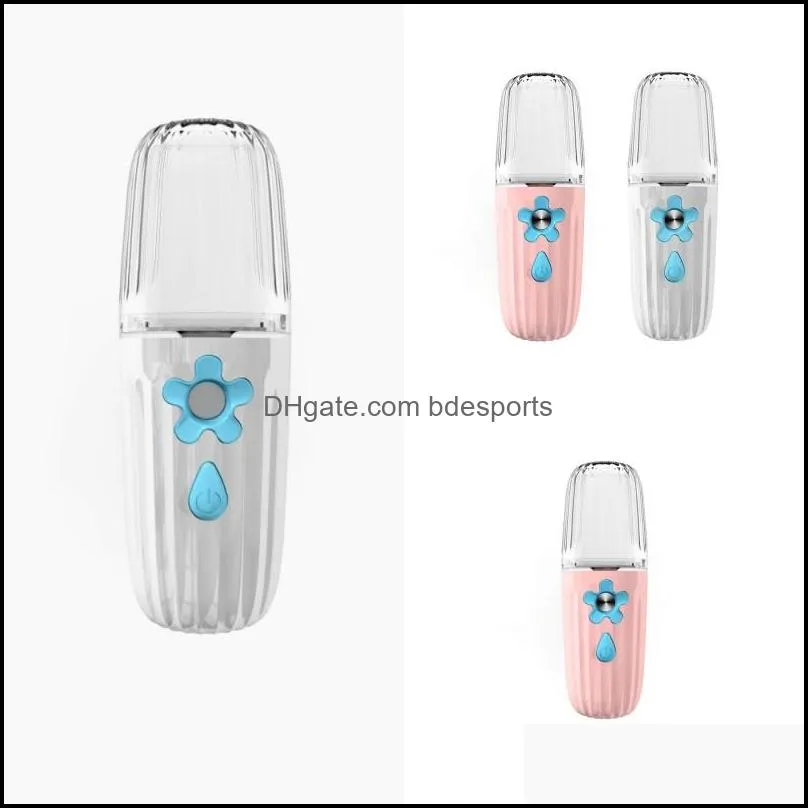 small hand held cosmetic instrument water supply face steaming device flowers droplet shape facial humidifier gift decoration 7 7lf g2