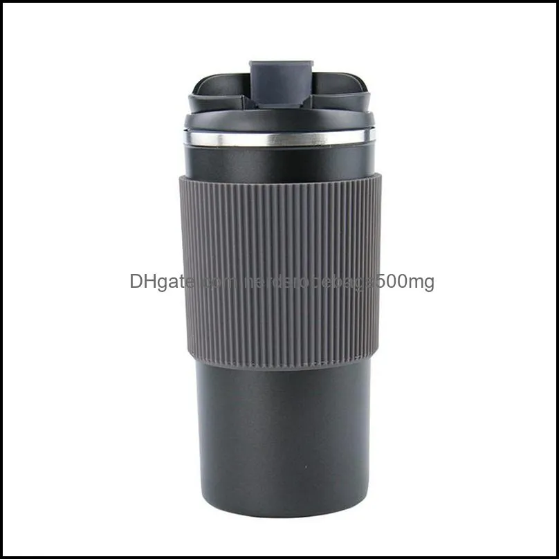 450ml stainless steel tumbler double wall coffee mug car vacuum insulated coffee bottle with nonslip case