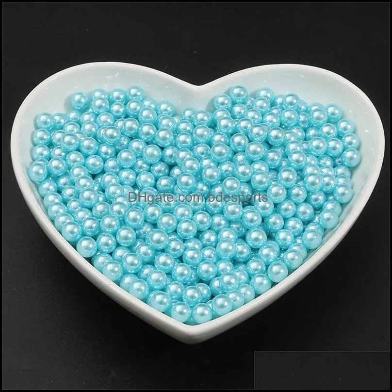 500g/set 3/4/6/8/10mm round multi color no hole acrylic imitation pearl beads loose beads for diy scrapbook decoration crafts making 50