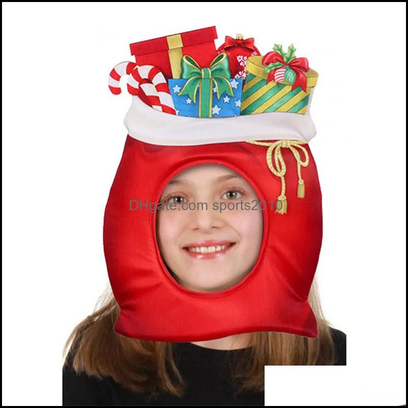 christmas costume hats tree santa strawberry pizza dounut design funny christmas new year cosplay accessory