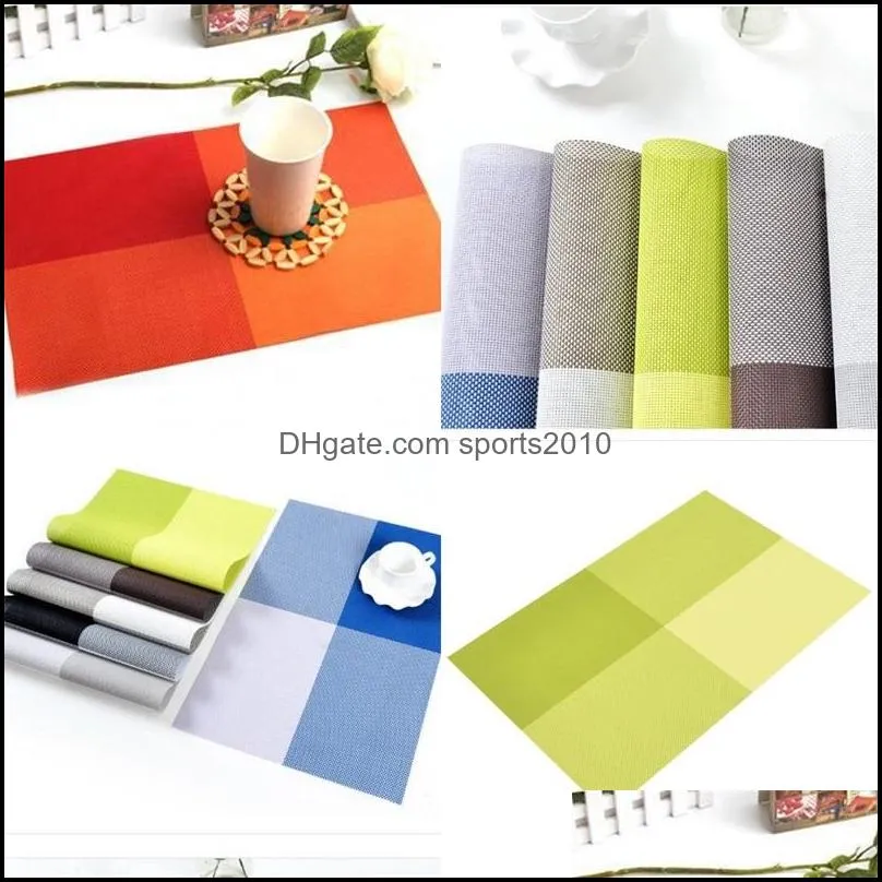 striped western food table mats pvc anti fouling heat insulating rectangle waterproof dish and bowl pad european style mat fashion 2 05nh