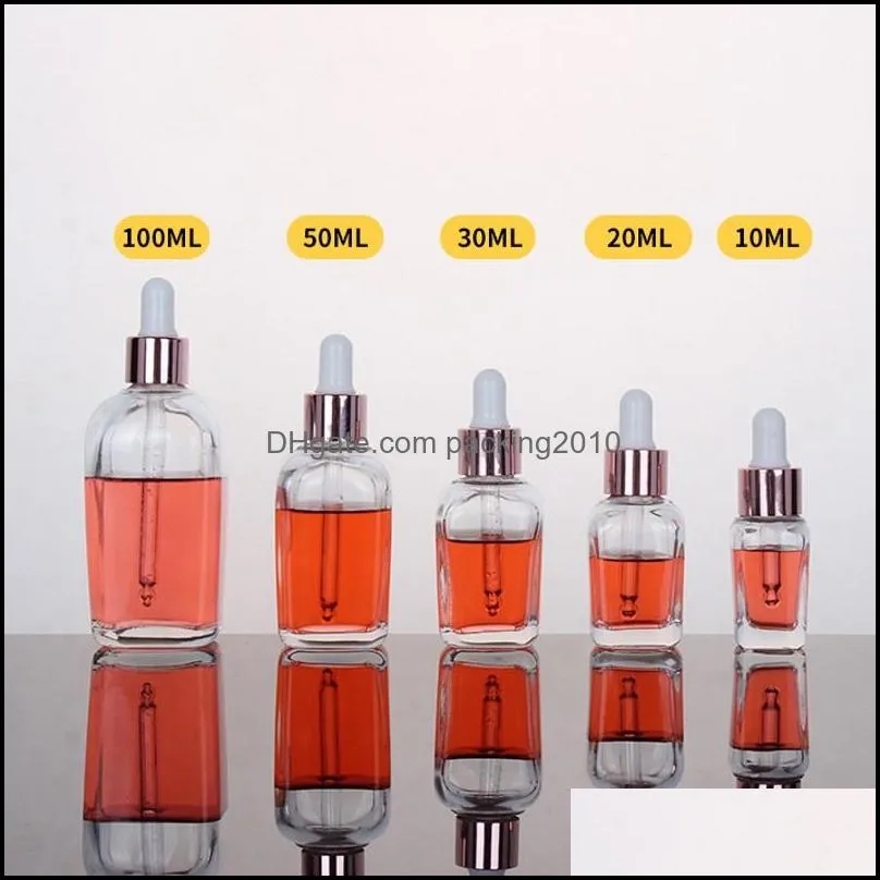 100ml square bottle practical packing cap dropper eliquid bottles makeup glass small ultifunction cosmetic fashion storage tool 1 15yx5