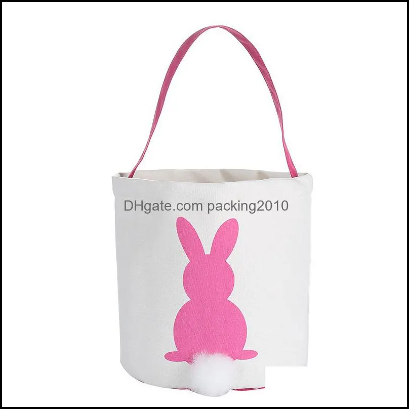 easter bunny baskets diy burlap rabbit ears bags put eggs storage bunny jute bags rabbit ears linen basket