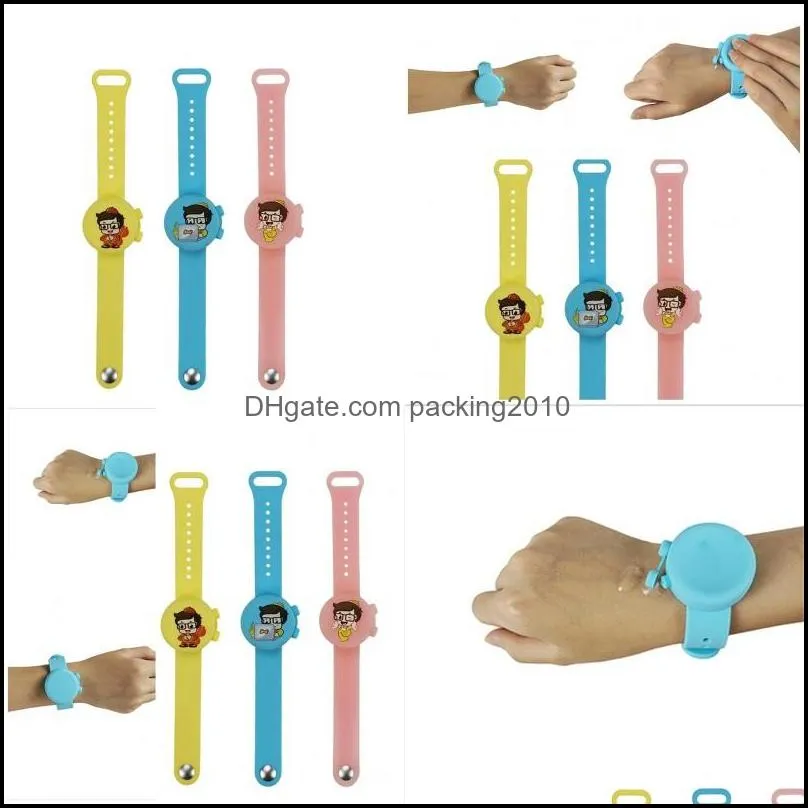 hand sanitizer wristbands wash silicone bracelets kids watch safe fashion portable mix colors food grade 15ak f2