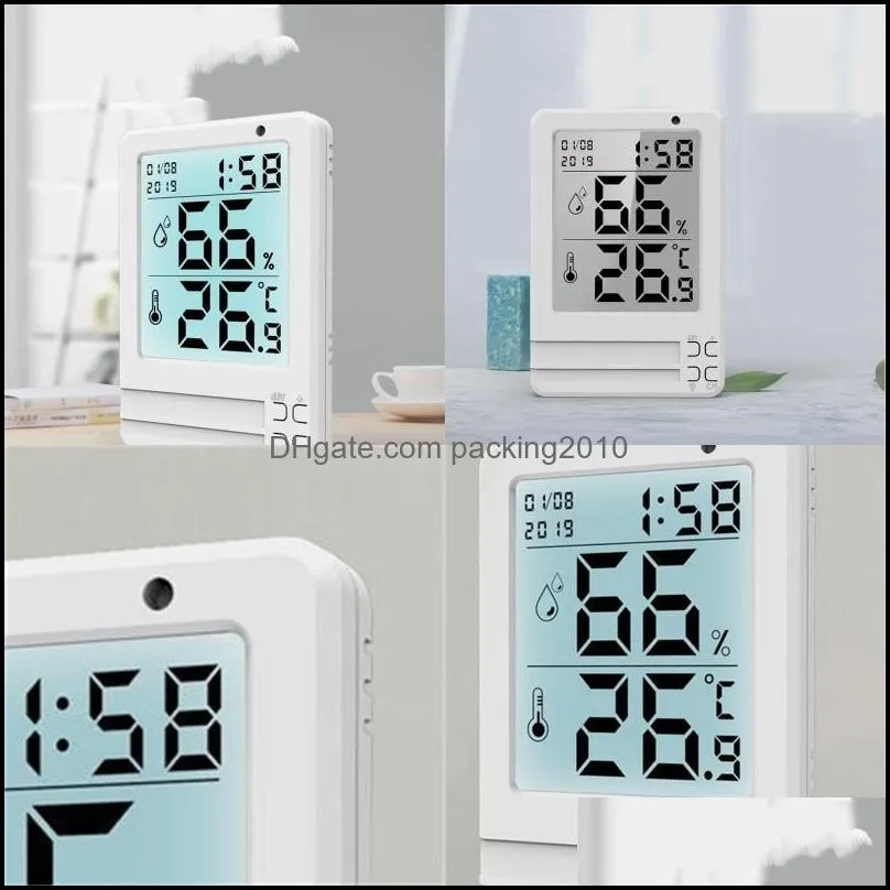 multifunctional digital clock led largescreen display has the function of time and date alarm clock indoor thermometer hygromet 173