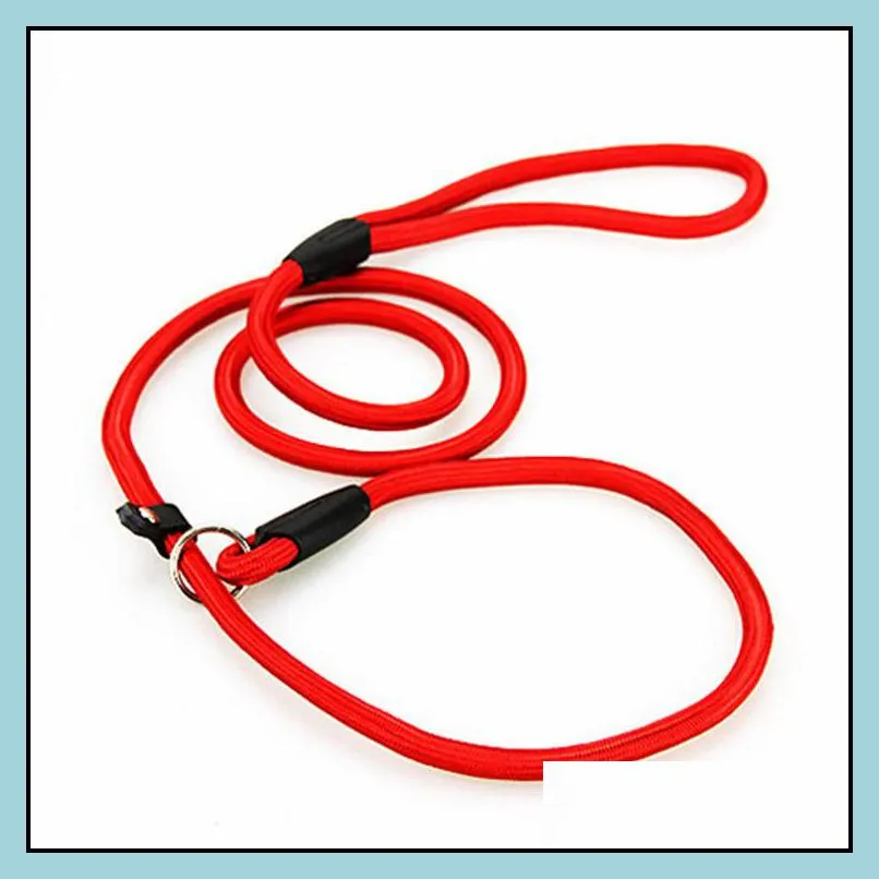 pet dog nylon leashes ropes training leash slip lead strap adjustable traction collar animals leashes supplies accessories