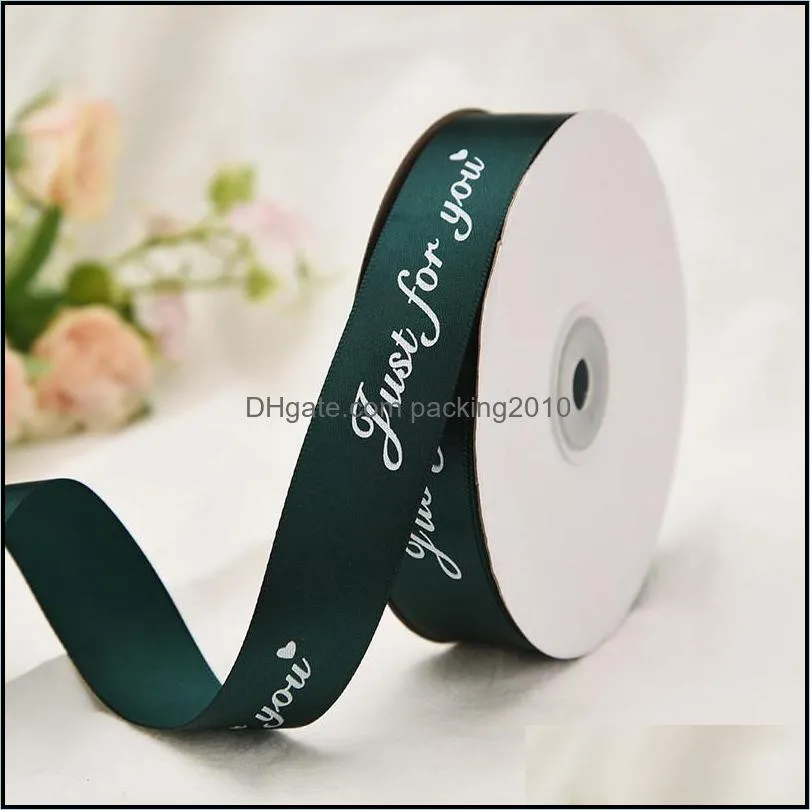 florist flower wrapping ribbon 2 5cmx45m especially for you just for you valentine day present package ribbon