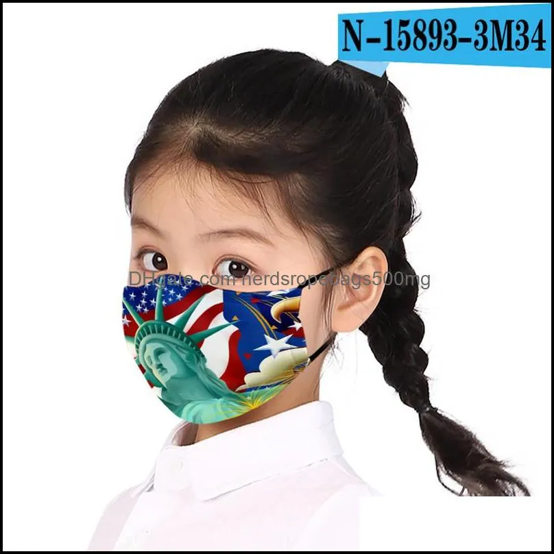 3d usa cotton masks independence day face mask usa flag  washable print masks pm2 5 dustproof masks