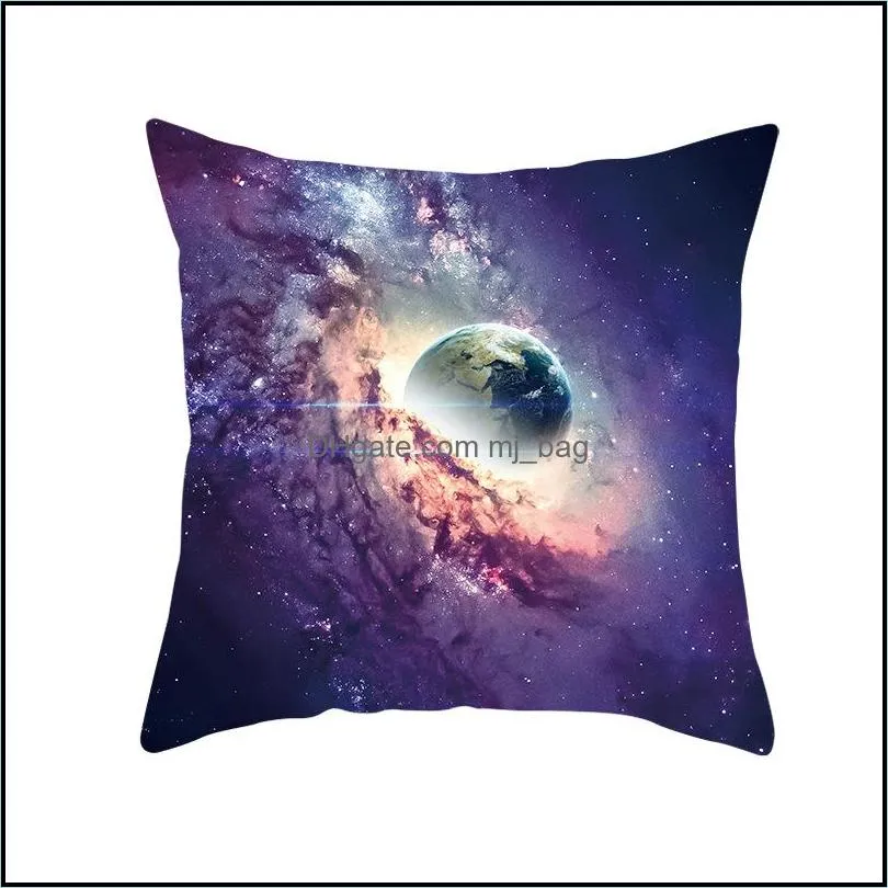 cosmic black hole series cushion cover mysterious explosion peach skin cushion cover black hole pattern print pillowcase sofa home