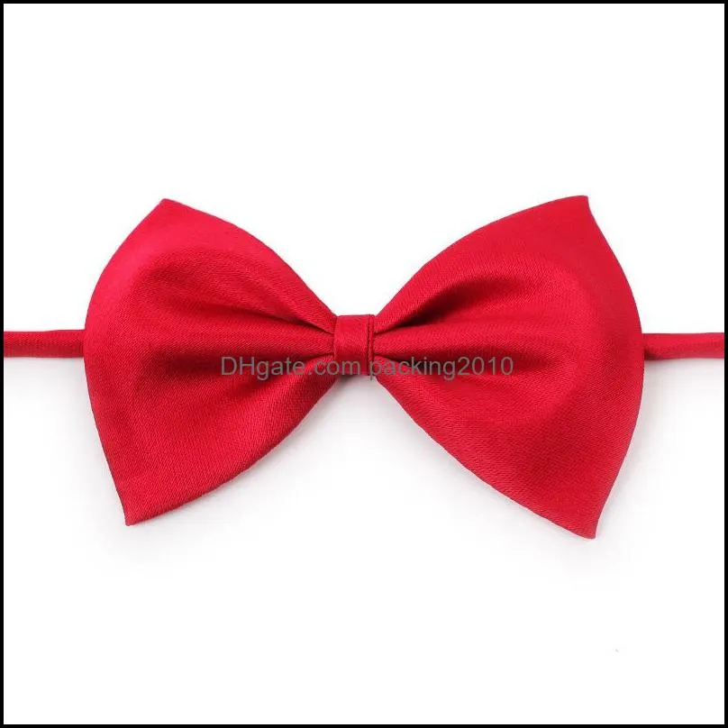 pet tie dog tie collar bow flower accessories decoration supplies pure color bowknot necktie dhs 582 r2