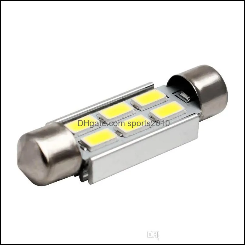 10pcs 36mm c5w c10w c3w sv8 5 6 led 5630 smd festoon canbus no error car licence plate light auto dome lamps reading lights 12v