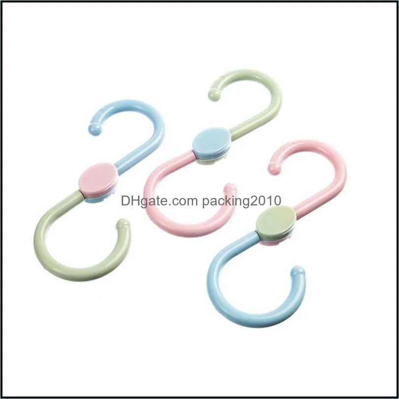 360 rotary s shaped hook plastic sshaped hanger portable dualcolor cabinet storage holder racks home accessory