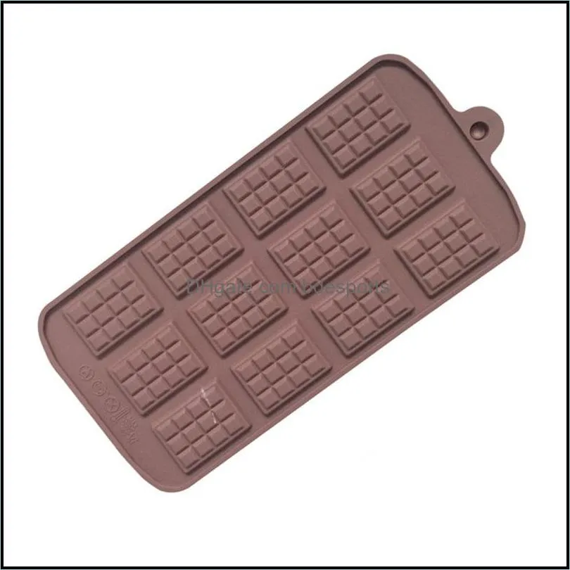 epoxy resin silicone diy mold rectangle large size 12 chunk mould chocolate waffle candy jelly ice block cake molds new arrival 2 1ld