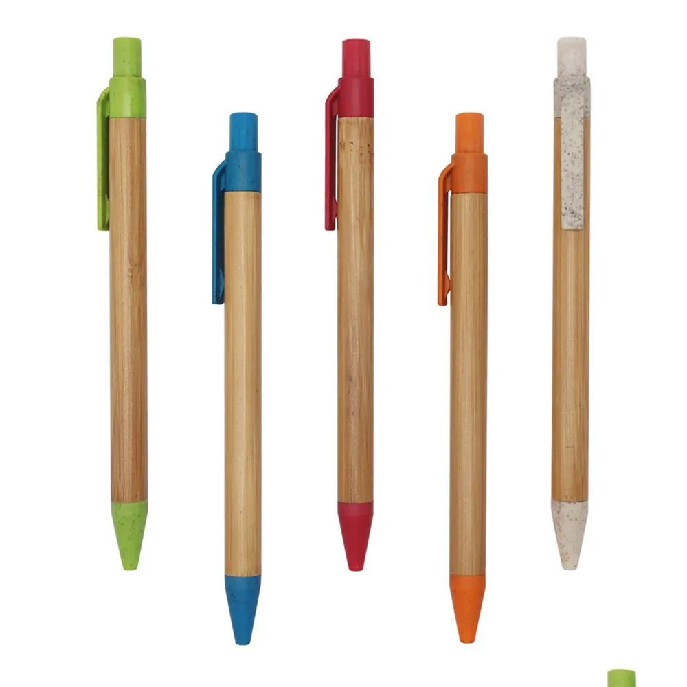 kraft paper ballpoint pens stick pen press tube stationery writing supplies