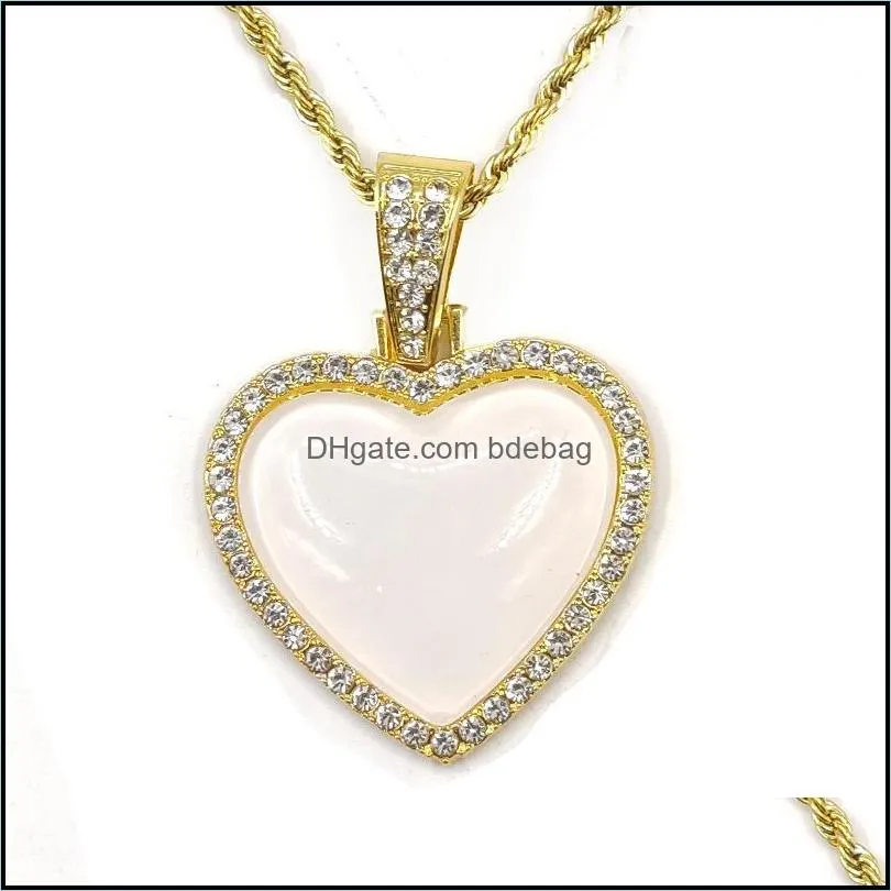 20 pcs/lot custom sublimation blank heart shaped pendant/necklace for valentines day gifts 1827 v2