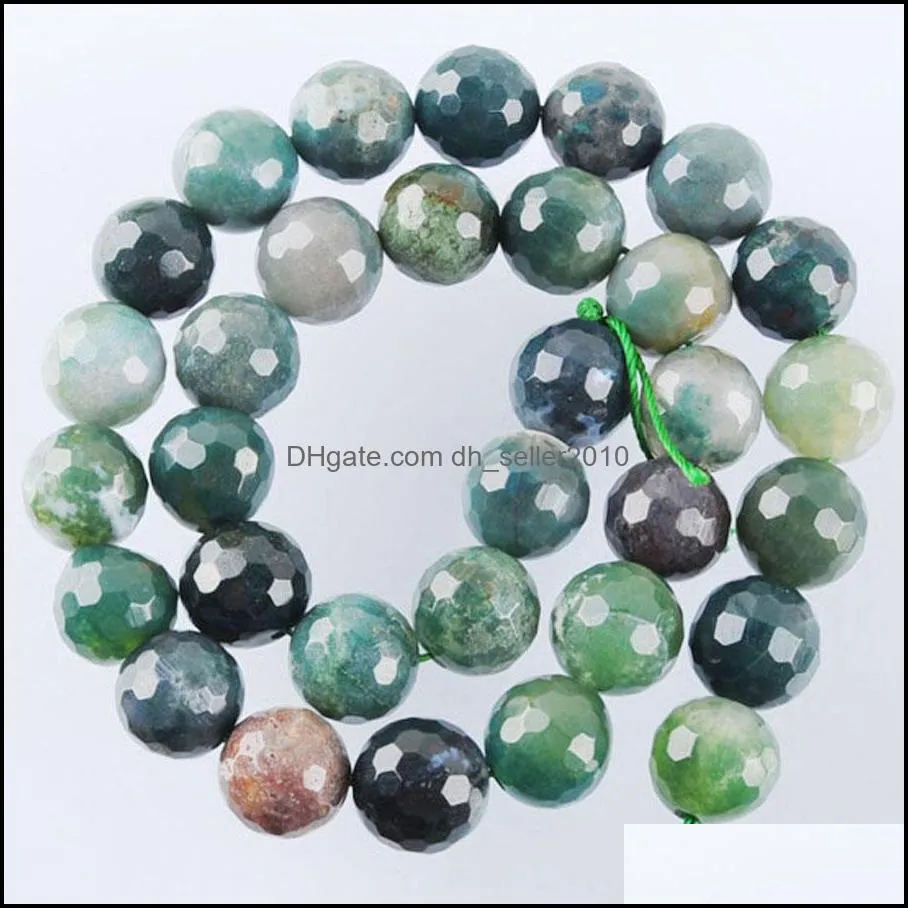 natural algae tribe agate faceted stone spacer loose beads 4 6 8 10 12mm jewelry making for bracelets 15 5inches by921