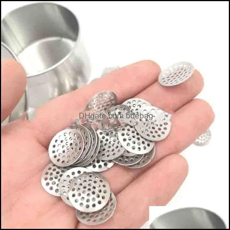 water pipe filter small round hole mesh other smoking accessories thick circle cut tobacco combustion supporting meshes 1hc y2