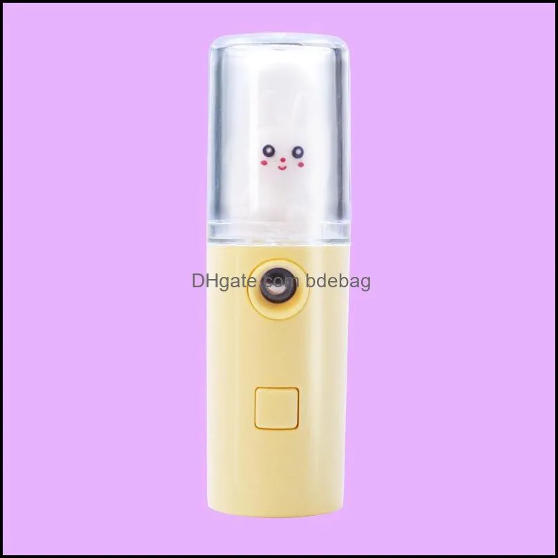 cold spray water supply instrument 11 7cm ubs rechargeable cosmetic facial humidifier women rabbit face steaming devices abs 7 8cl