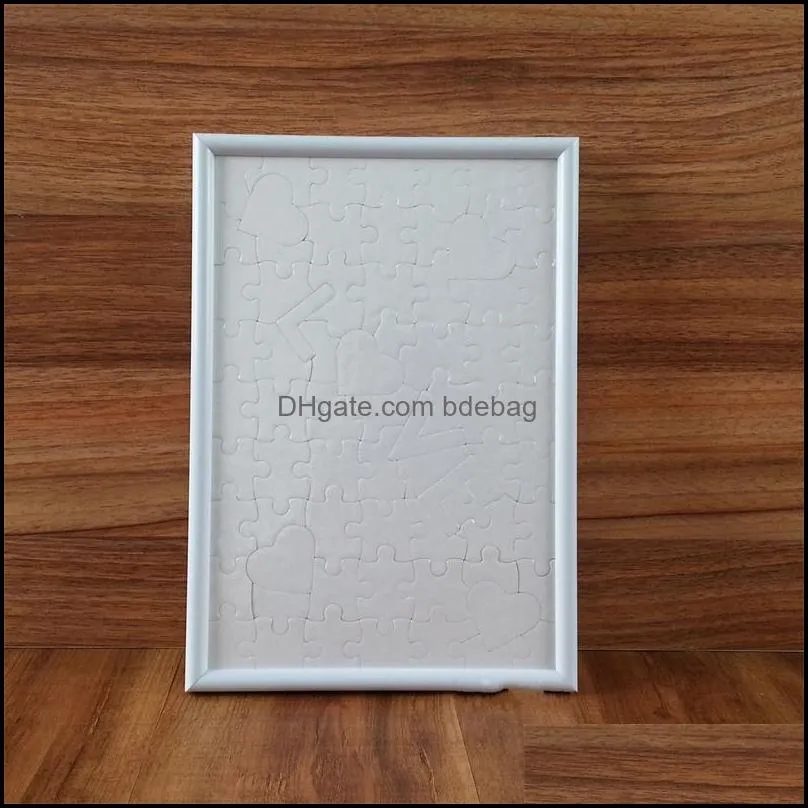 plastic p o frame sublimation blanks letter jigsaws solid colour love heart frames bed room portable fashion 5zh l2