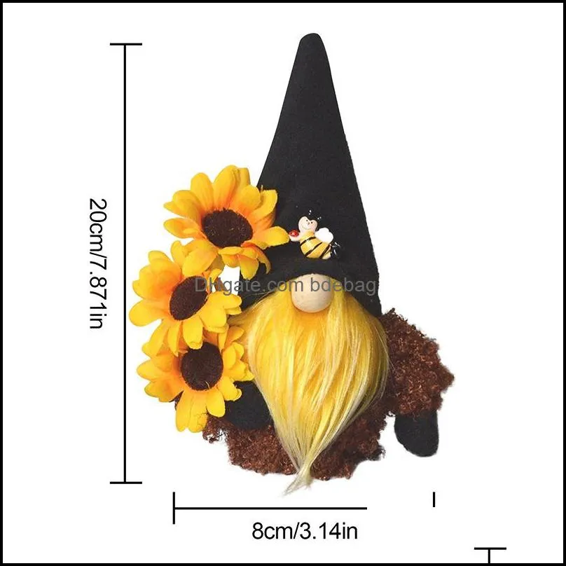 mothers day gnomes party giftspring flowers dwarf home decoration handmade faceless plush doll bee festival desktop ornament 1373 v2