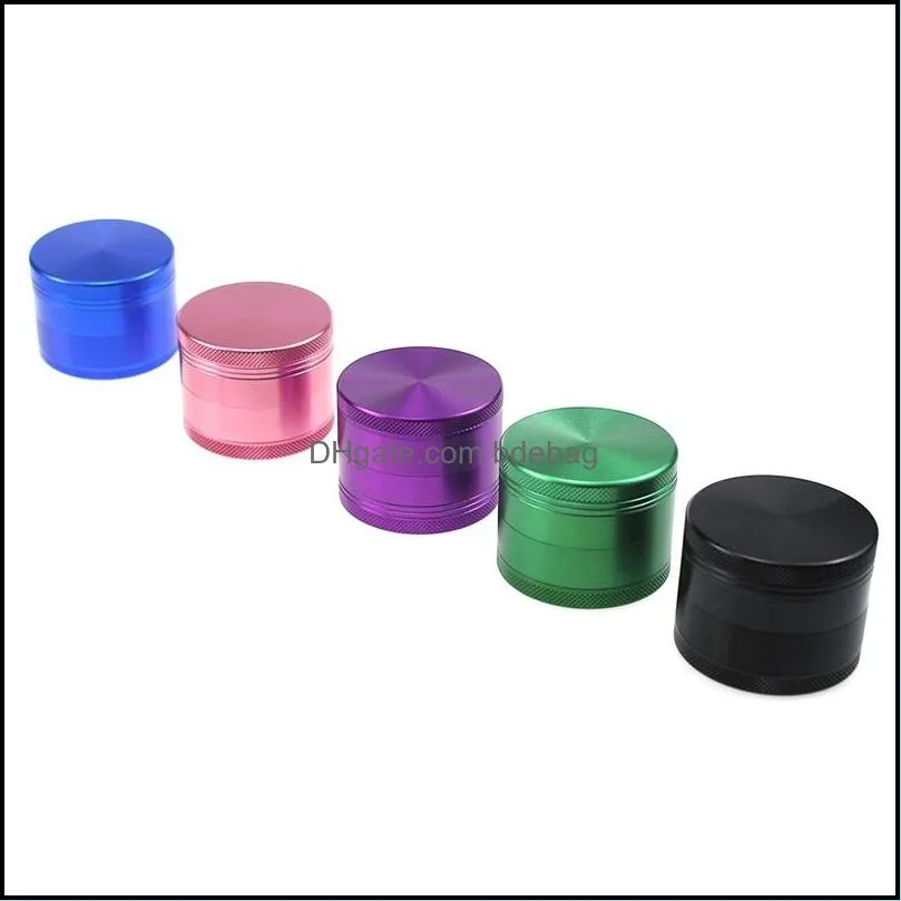 aluminium alloy household herb grinder 50mm grinders manual metal cigarette mill solid multicolor 4 layers 17 5ls d2