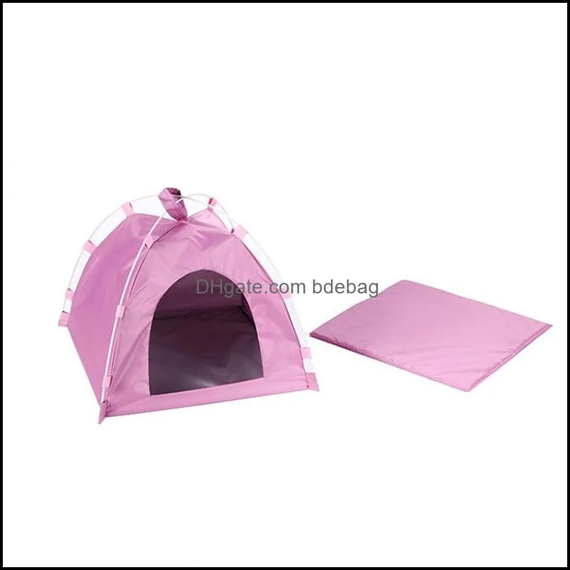 waterproof oxford folding pet tent house dog cat playing mat kennel bed kennels pens 2070 v2