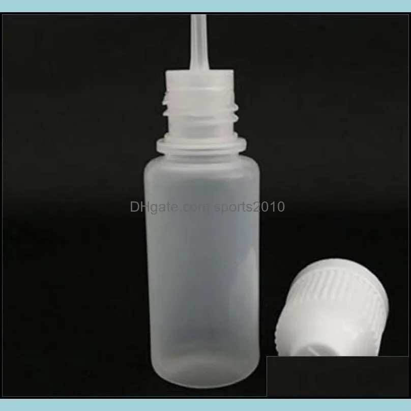 500pcs e liquid dropper bottles 5ml 10ml 15ml 20ml 30ml 50ml plastic bottles with childproof cap thin tips empty bottles for ejuice 364