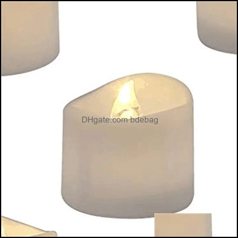 12 pcs realistic and bright flickering bulb battery operated flameless led tea light for seasonal festival celebration 5035 q2