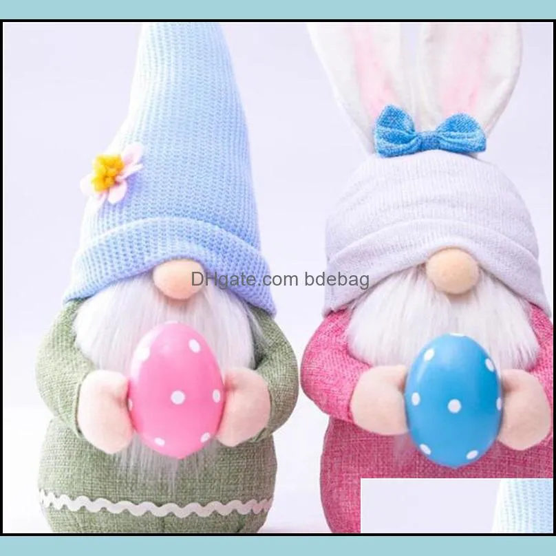 easter bunny gnome spring gnomes easter faceless bunny dwarf doll rabbit gifts swedish dwarf holiday home decoration 168 v2