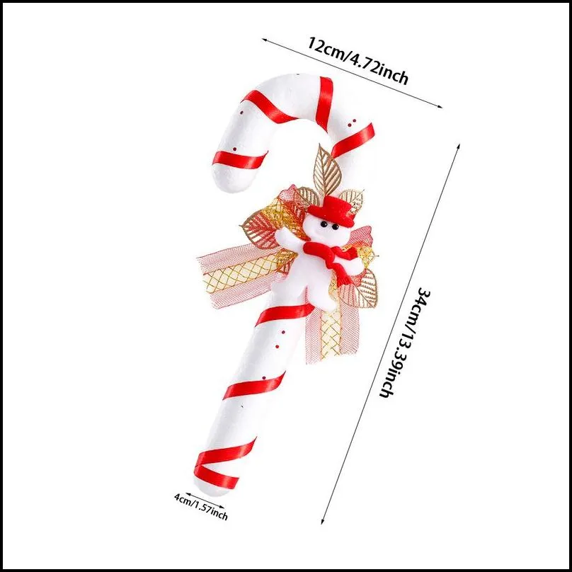 christmas decorations big candy cane canes tree for home party year xmas hanging ornaments 220914